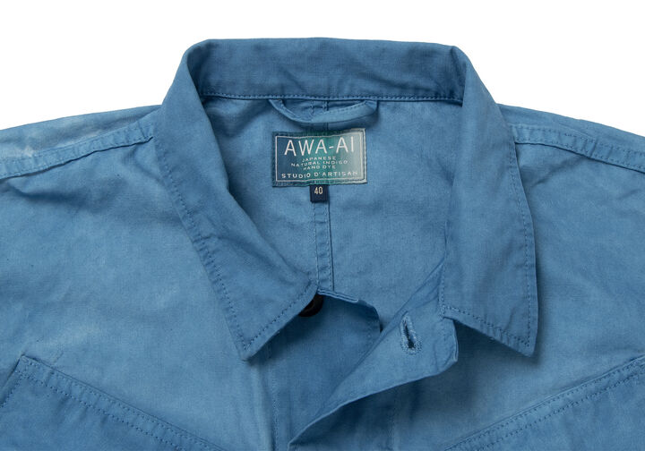4590 Awa Shoai Hand Dyed Tropical Jacket,ASAGI, medium image number 2