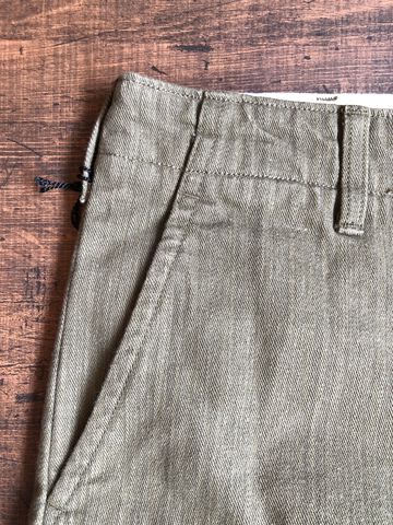 MXPT1016 10.5oz selvedge green denim trousers,OLIVE DRAB, small image number 4