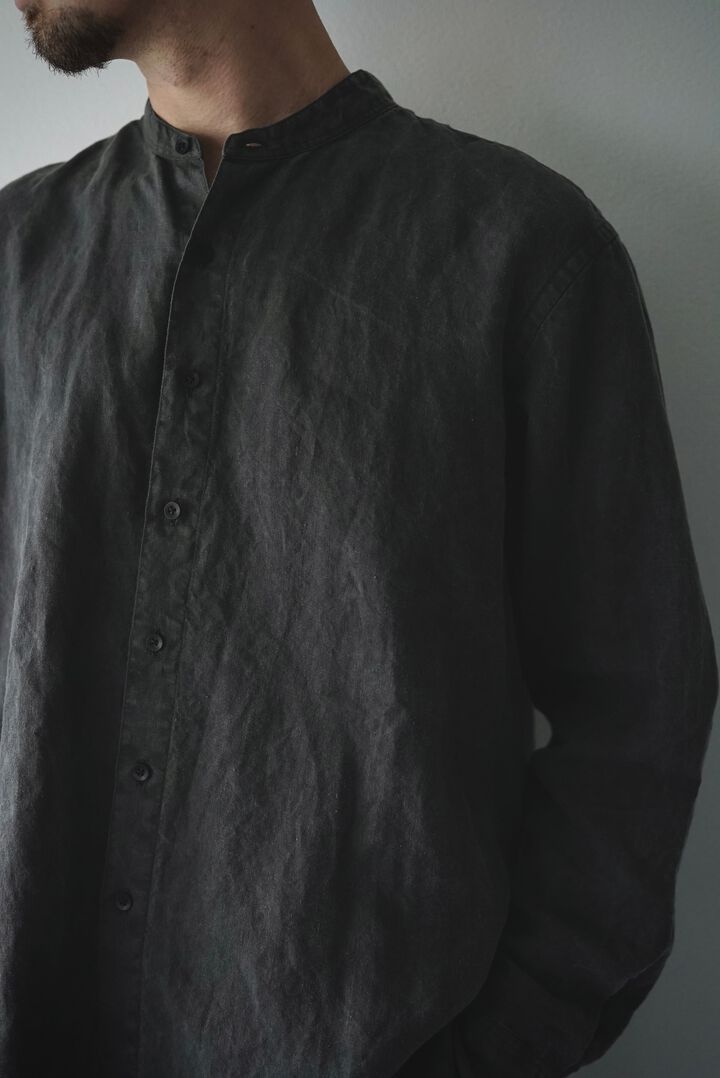 241SH08 ND-Linen Poplin / Granpa Shirts,SUMI, medium image number 5