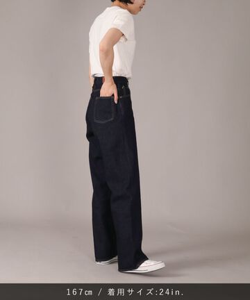 JUJE1002 High Waist Loose 【Women's】,INDIGO, small image number 16