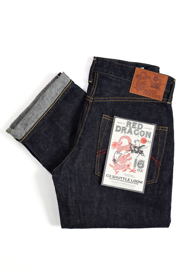 DM-011 Studio D'Artisan x Denimio Collab 16oz Red Dragon Jeans Regular Straight,, medium image number 0