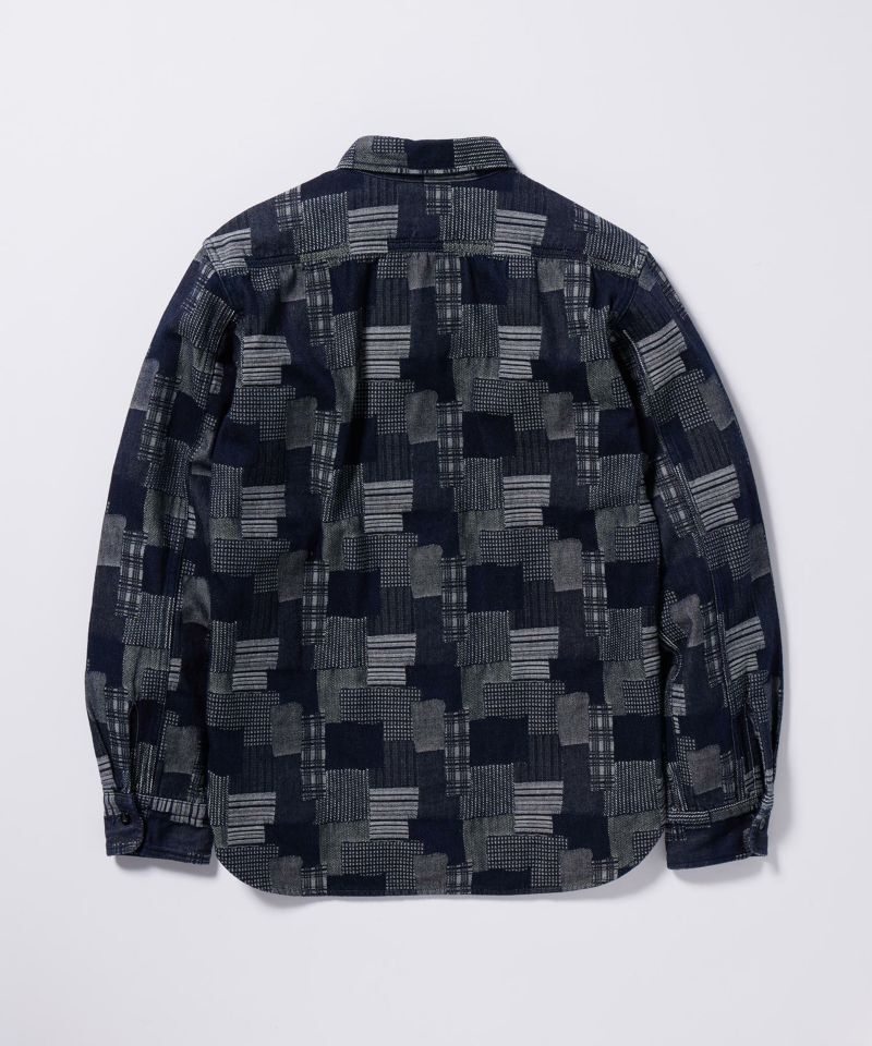 MXLS1003 PATCHWORK-ISH JAQUARD SHIRT