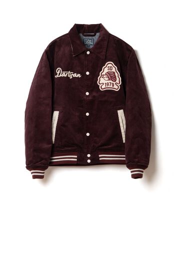 4601 Corduroy Stadium Jacket,BURGUNDY, small image number 0