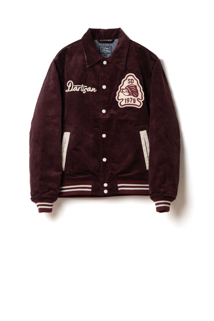 4601 Corduroy Stadium Jacket,BURGUNDY, medium image number 0