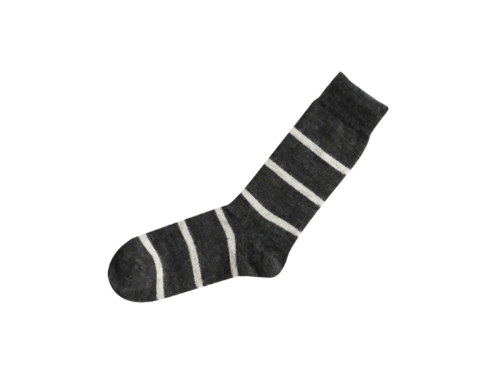 NK0703 Mohair Wool Border Socks MOCHA BEIGE,MOCHA BEIGE, medium image number 3