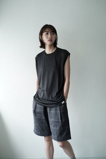 【CAPERTICA】CAP707CS01 Super140s Washable Wool DC_jersey / Loosey Tank_Top,MIDNIGHT, small image number 11