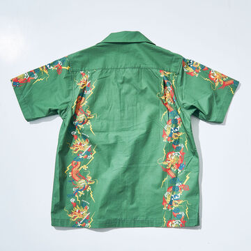 SSA24-01 Dragon Hawaiian Shirt,GREEN, small image number 1