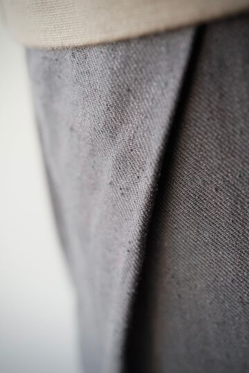 241PT05 Silk/Linen Gaba / W-Tuck Pants,GRAY, small image number 6