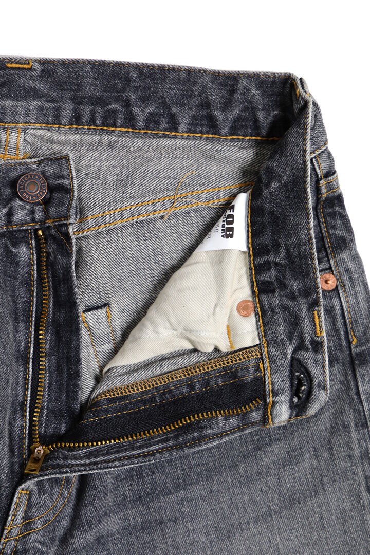 F160 13oz SELVEDGE  66 DENIM TAPERED (BLACK),BLACK, medium image number 2