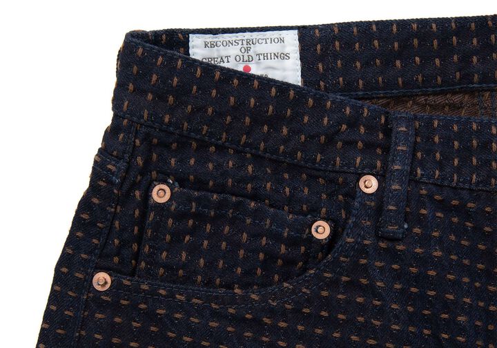 【Pre-order】D1897 15oz Kakishibu Sashiko Jeans Relax Tapered,, medium image number 4