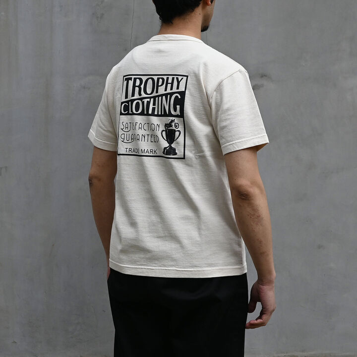 TR24SS-203 Box Logo OD Pocket T-Shirt,GUN BLACK, medium image number 3