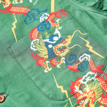 SSA24-01 Dragon Hawaiian Shirt,GREEN, small image number 4