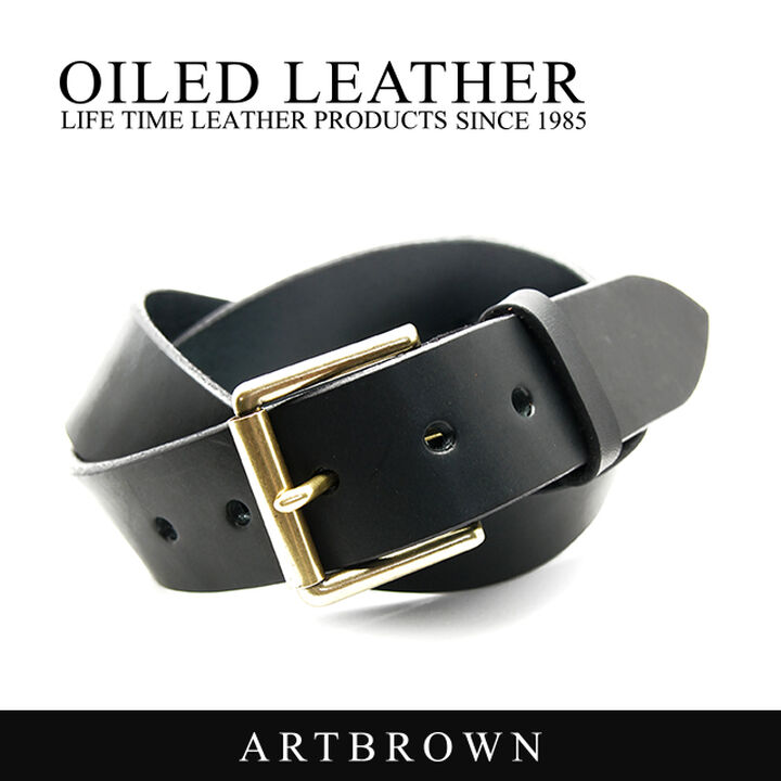 <Disabled=8> OGB40036AB Tochigi leather leather men's belt 40mm width harness belt,BROWN, medium image number 0