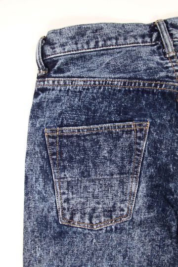 N1105AWHT 16.5oz Natural Indigo Acid Wash High Rise Tapered Jeans-One Washed-36,, small image number 9