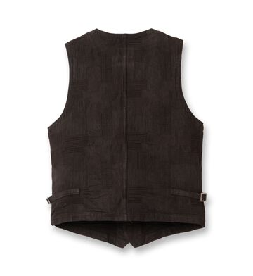 【Pre-order】4605 Amami Mud Dyed Jacquard Vest,BROWN, small image number 3