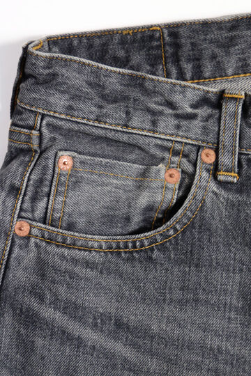 F160 13oz SELVEDGE  66 DENIM TAPERED (BLACK),BLACK, small image number 3