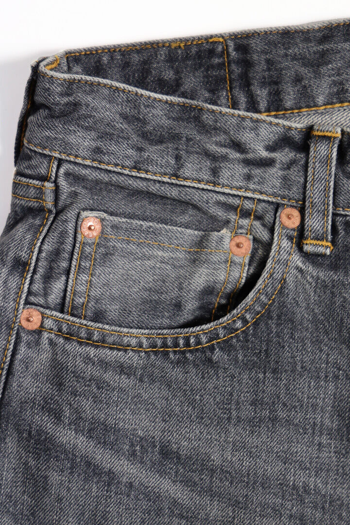 F160 13oz SELVEDGE  66 DENIM TAPERED (BLACK),BLACK, medium image number 3