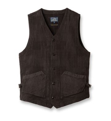 【Pre-order】4605 Amami Mud Dyed Jacquard Vest,BROWN, small image number 2