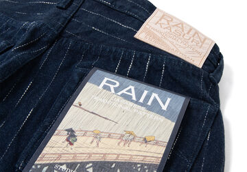 D1885 14oz RAIN Kasuri Jeans,, small image number 7