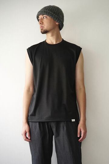 【CAPERTICA】CAP707CS01 Super140s Washable Wool DC_jersey / Loosey Tank_Top,MIDNIGHT, small image number 6