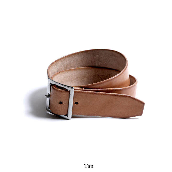 TR-BELT01 Industrial Iron Buckle Leather Belt (BLACK, BROWN, TAN),BLACK, medium image number 3