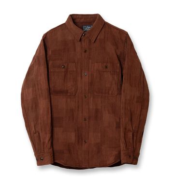 【Pre-order】5717 Amami Mud Dyed Jacquard Shirts,BROWN, small image number 0