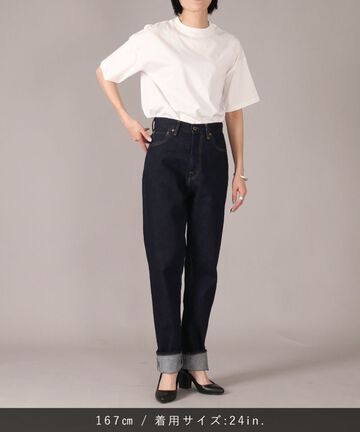 JUJE1001 High Waist Straight 【Women's】,INDIGO, small image number 15