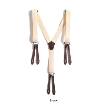 TR-SU02 Modern Farmer Suspender (3 COLORS),IVORY, small image number 1
