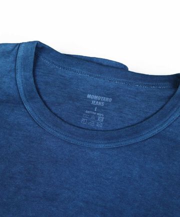 MXTS1018 ZIMBABWE COTTON NATURAL INDIGO DYEING DISCHARGE PRINTING S/S T-SHIRTS,INDIGO, small image number 1