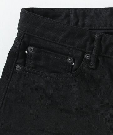 J214 14oz Tapered Model Black Denim Selvedge-One Wash-30,, small image number 8