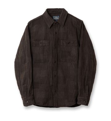 【Pre-order】5717 Amami Mud Dyed Jacquard Shirts,BROWN, small image number 2