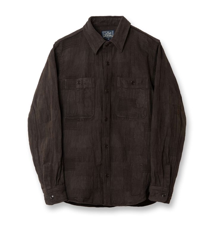 【Pre-order】5717 Amami Mud Dyed Jacquard Shirts,BROWN, medium image number 2