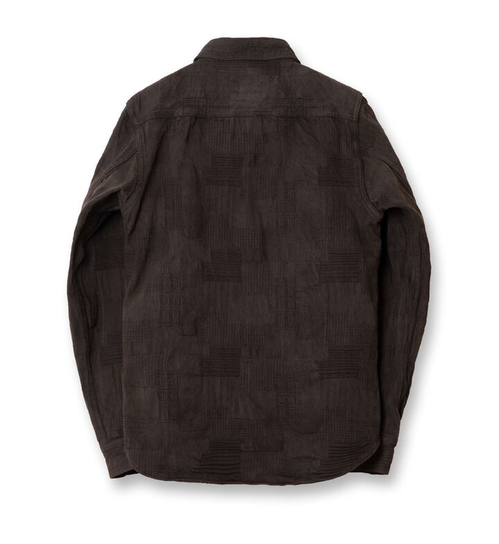 【Pre-order】5717 Amami Mud Dyed Jacquard Shirts,BROWN, medium image number 3