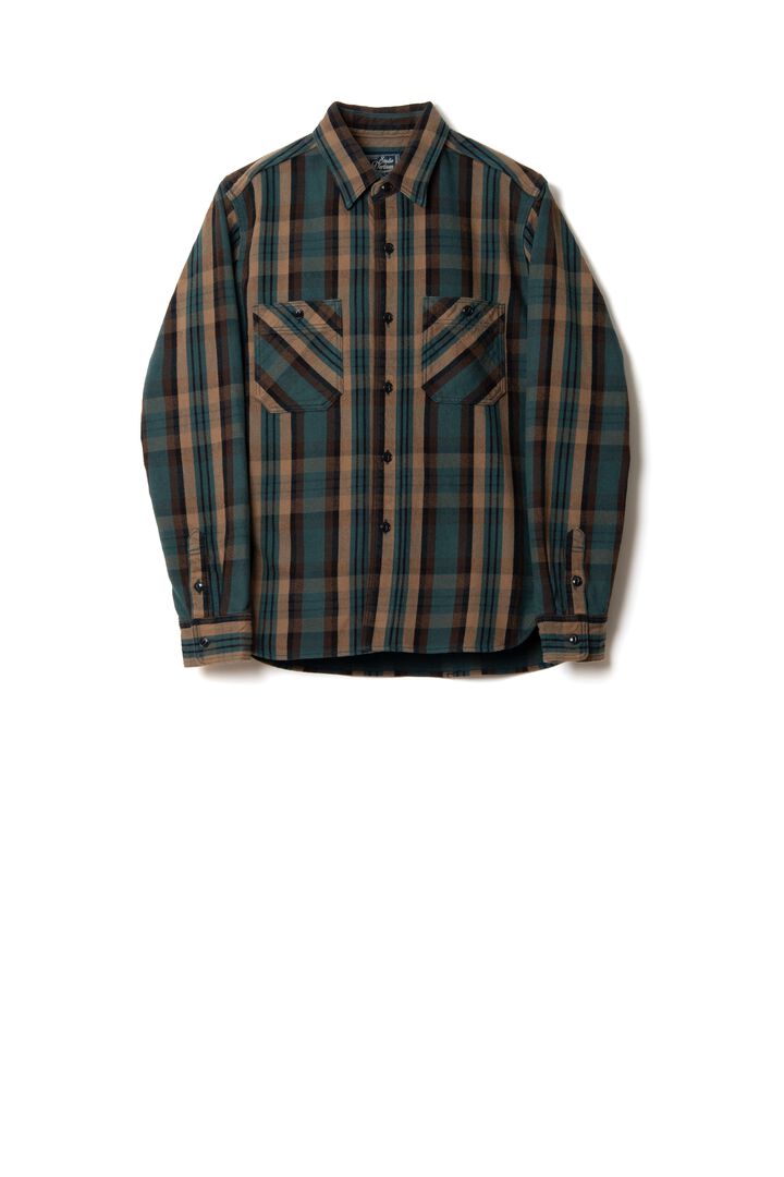 5714 Heavy Flannel Shirts,GREEN, medium image number 0