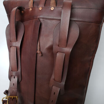 VS-205L LEATHER ROLL TOP Back pack (BROWN),, small image number 2