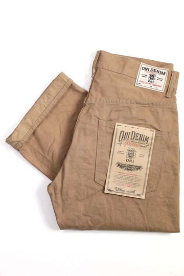 ONI022-SCKB 9.5oz Selvedge Chino Khaki Beige Relax Straight,, small image number 0