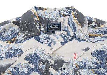 SP-092 45th Fugaku 36-Kei "The Great Wave" Aloha Shirts,IVORY, small image number 4