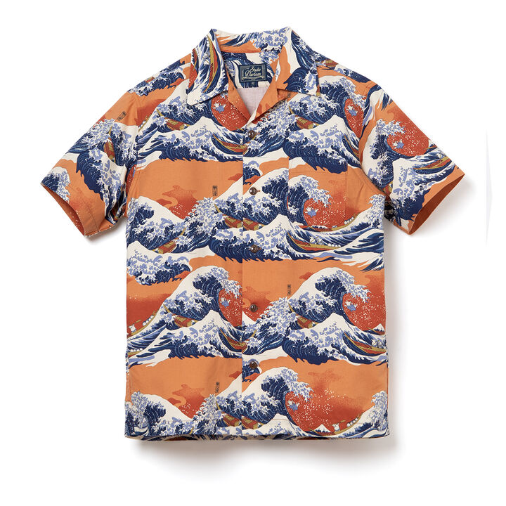 SP-092 45th Fugaku 36-Kei "The Great Wave" Aloha Shirts,IVORY, medium image number 2