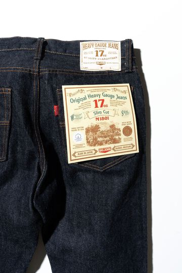 M1801 (001) 17oz Heavy Gauge Jeans / Slim-One Wash-30,, small image number 2