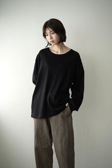 【CAPERTICA】CAP707CS36 Super Soft Cotton / L/S Tee,BLACK, small image number 6