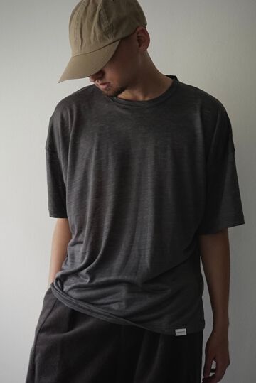 CAP706CS30 Feather Linen Jersey / Trapeziod Tee,GRAY, small image number 0