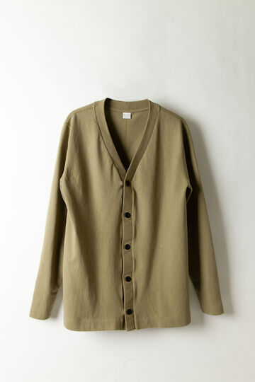 T202VBL086 Leicester Loopwheeled cardigan(086 Bronze Green),, small image number 0