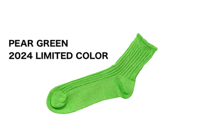 NK0202 LINEN RIBBED SOCKS PEAR GREEN (2024 LIMITED COLOR),PEAR GREEN, medium image number 5