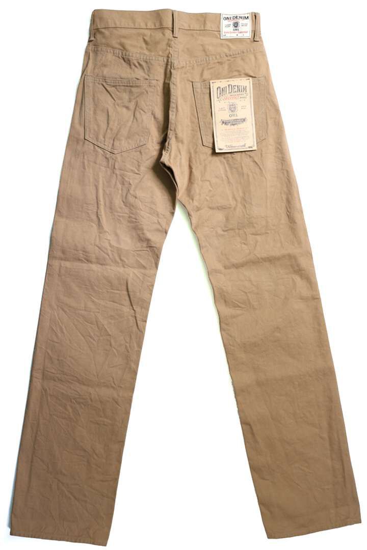 ONI022-SCKB 9.5oz Selvedge Chino Khaki Beige Relax Straight,, medium image number 8