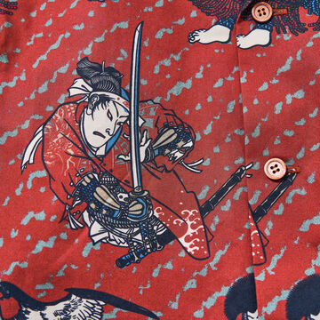 SSA24-02 Samurai Hawaiian Shirts,RED, small image number 2