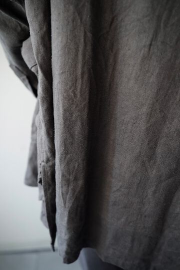 233SH25 Silk/Linen Gaba / Cardigan Shirts,BLACK, small image number 17
