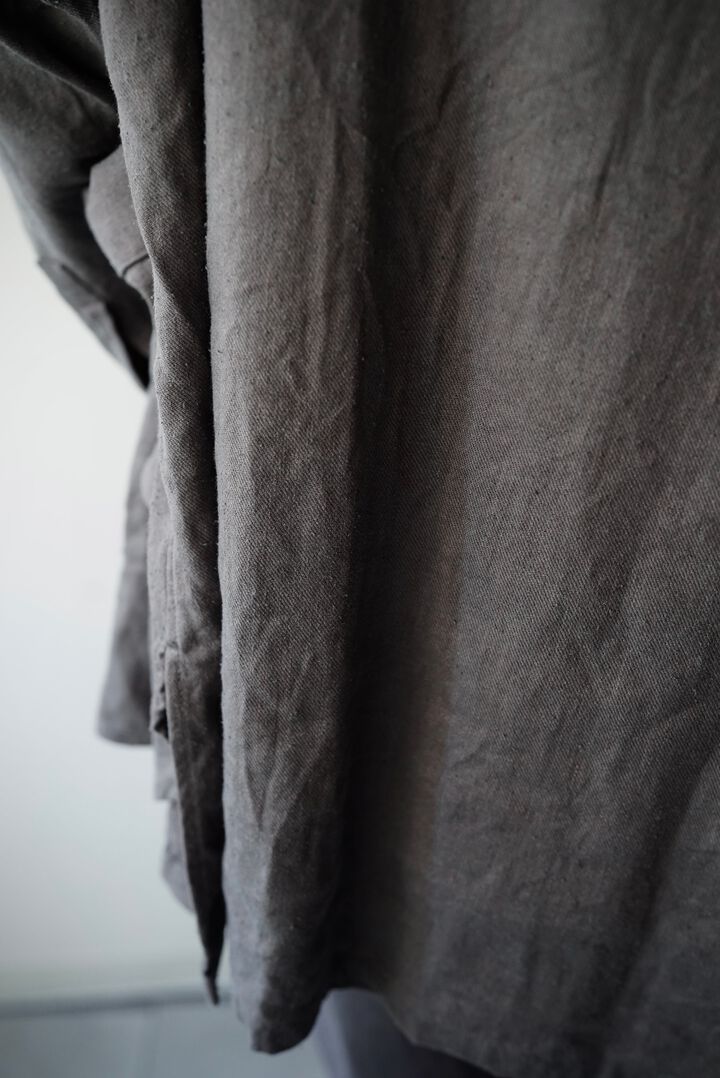 233SH25 Silk/Linen Gaba / Cardigan Shirts,BLACK, medium image number 17