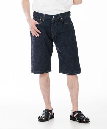 MZSP1006 GTB 13oz DENIM CLASSIC MIDDLE STRAIGHT SHORTS-One Wash-,, small image number 9
