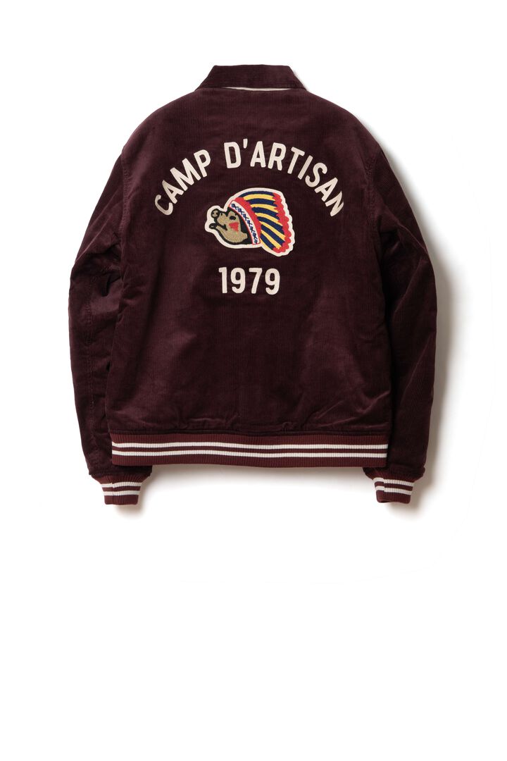 4601 Corduroy Stadium Jacket,BURGUNDY, medium image number 1