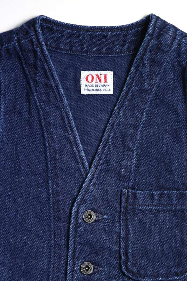 ONI05100-3x3IDT 3x3 Indigo Twill Bio Wash Vest